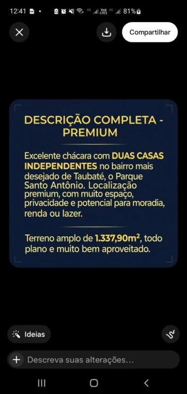 Foto 1: Chácara Premium com Duas Casas em Taubaté Est.SP